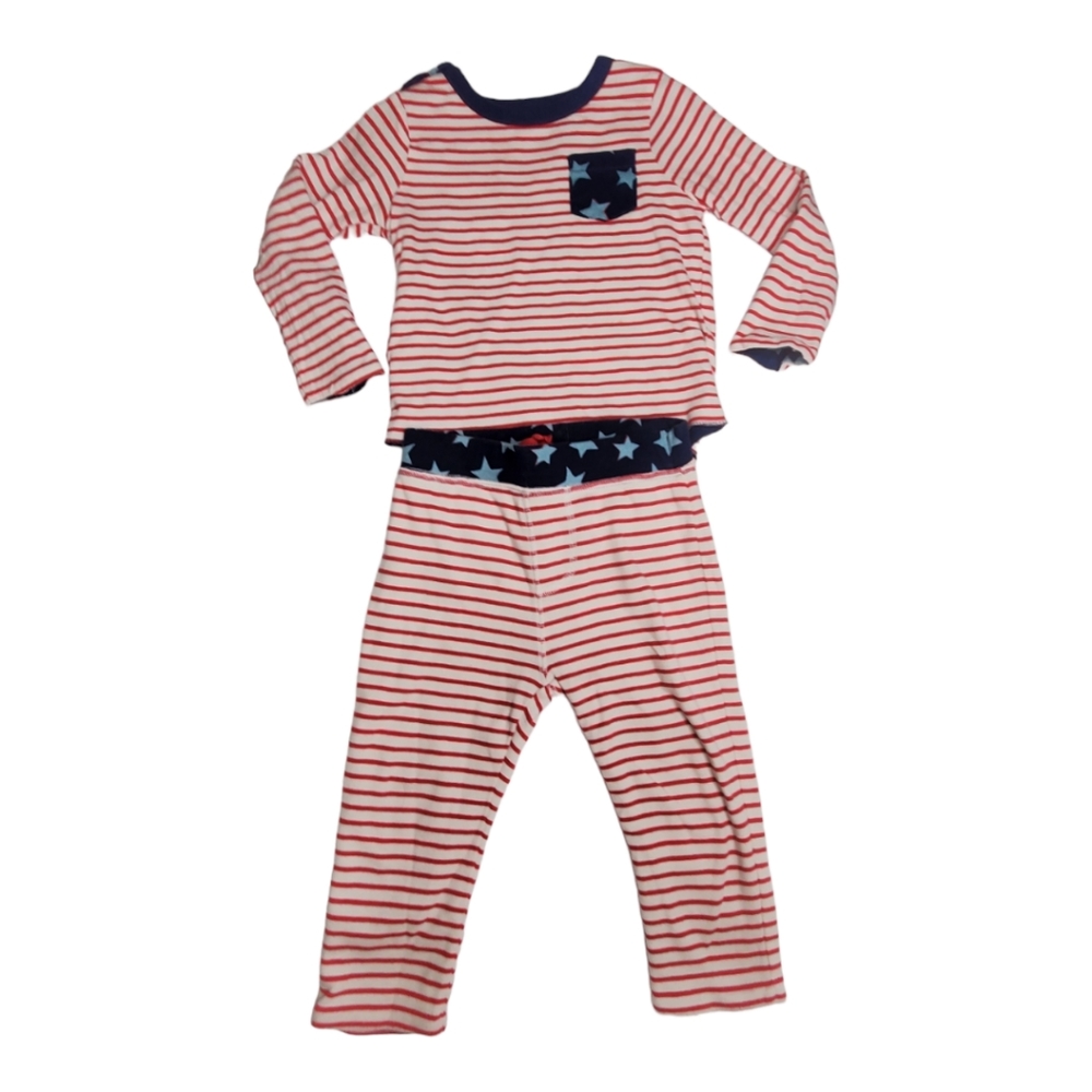 {Baby Boden} Reversible Red White & Blue Forth of July Stars & Stripes Outfit